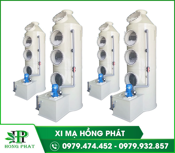 Tháp xử lí khí thải chất liệu PP
